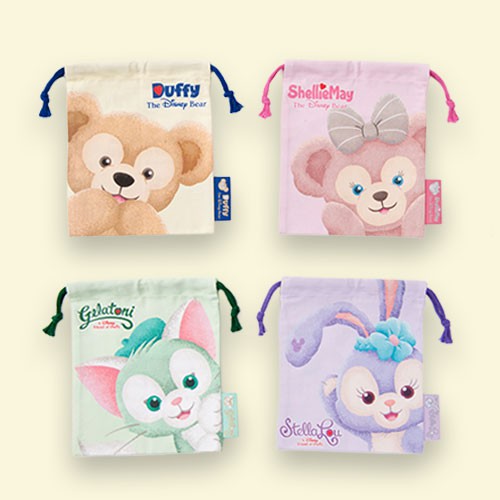 現貨~Disney2019迪士尼海洋限定 Duffy 達菲 雪莉玫 畫家貓 傑拉托尼 史黛拉 收納袋 束口袋