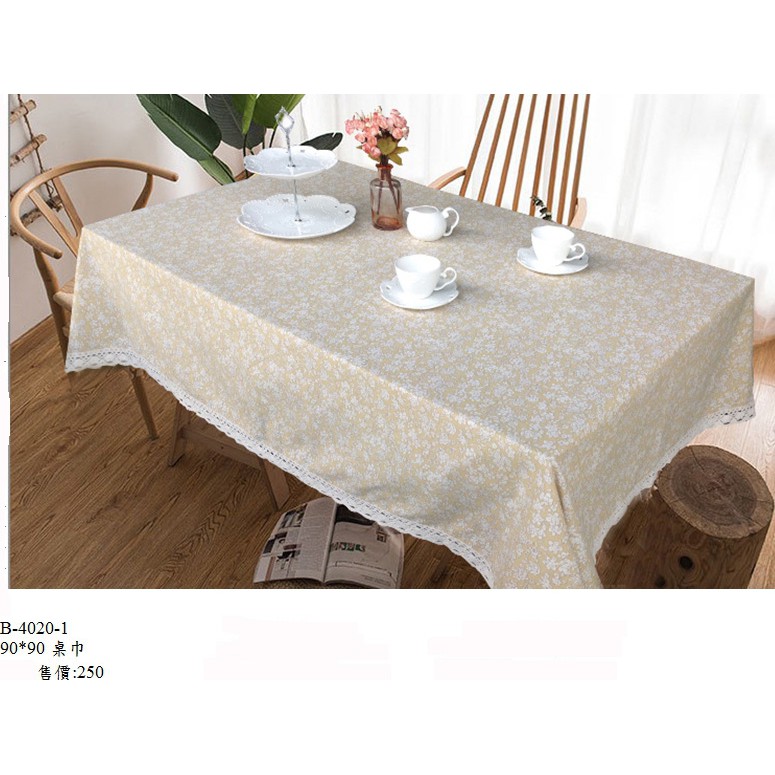 桌巾90x90cm桌巾系列家飾藍色粉紅色黃色方桌蓋布小臺布桌布【玫瑰物語】
