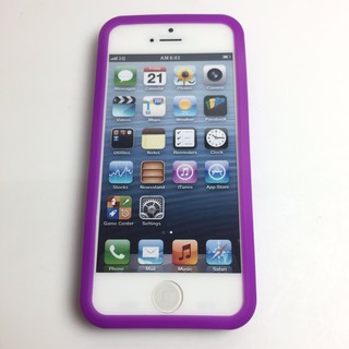 iPhone SE / 5 / 5S / 5C 矽膠材質保護套 素面系列 紫色 [B0082]
