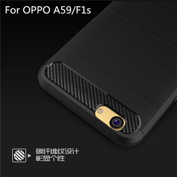 OPPO A59碳纖維拉絲 A39/A57 手機殼F1S超薄防滑手機套全包 磨砂軟殼潮