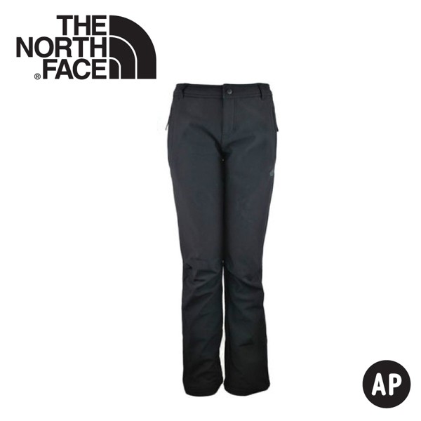 【The North Face 女 抗UV彈性防風長褲《瀝灰》】A6AY/保暖褲子/防潑水/內刷毛/悠遊山水