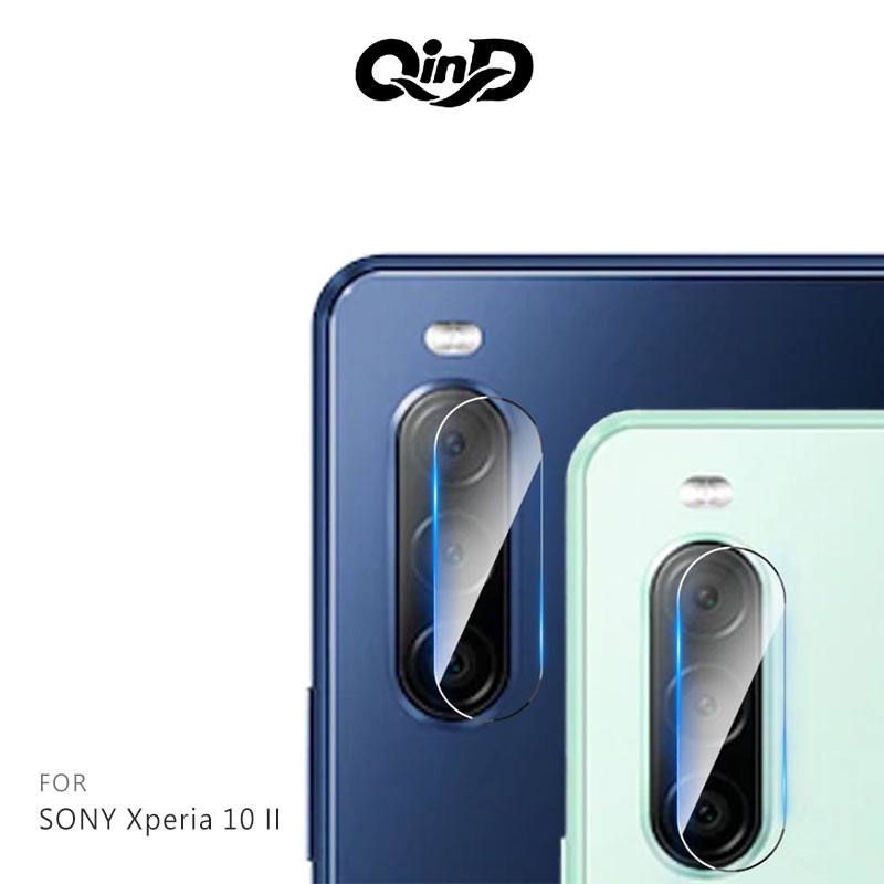 QinD SONY Xperia 10 II 鏡頭玻璃貼(兩片裝) 9H硬度 奈米吸附 鏡頭貼 鏡頭保護貼