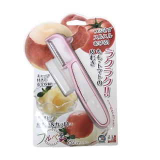 日本製下村薄皮軟皮專用削皮刀-附切割刀-水蜜桃.番茄削皮刀