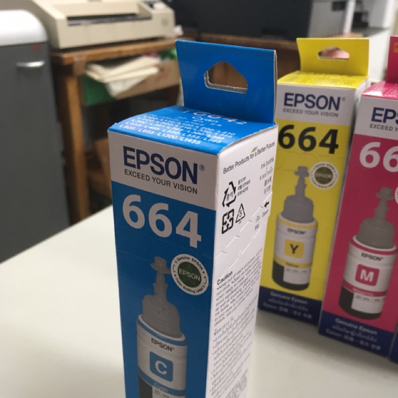 EPSON 愛普生 T664 t6641 t6642 t6643 t6644原廠盒裝填充墨水
