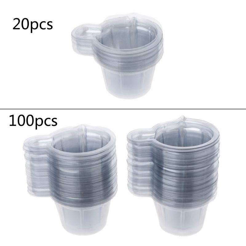 Aoto* 100PCS 40ML塑料一次性紙杯加油機DIY環氧樹脂珠寶製作