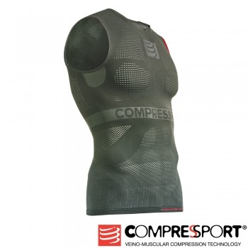 【線上體育】COMPRESPPORT CS-OnOff 無袖 灰 S-3001-2100-1