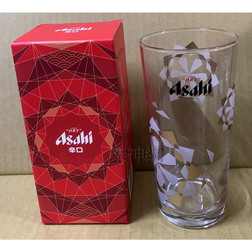 Asahi 朝日 SUPER DRY 辛口 精品【萬花筒變色啤酒杯 420ml 】泰國製 CUP 品牌杯