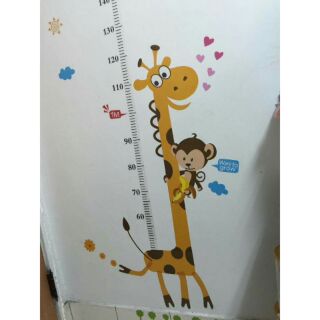 （現貨）長頸鹿 身高尺壁貼 猴子 寶寶身高量測 可量至170cm 身高壁貼