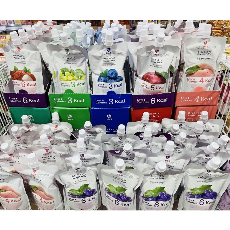 韓國 Jelly.B 低卡蒟蒻果凍飲料 150g 水蜜桃/蘋果/藍莓/青葡萄/葡萄/荔枝 果凍飲