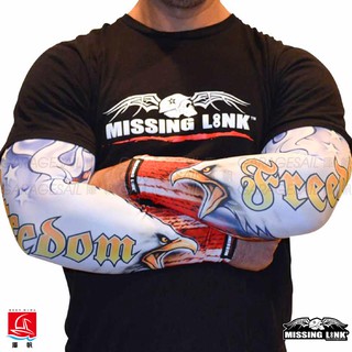 【出清不退不換】美國 Missing Link 防曬 涼感 壓縮 刺青 袖套 自由飛鷹