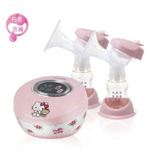 【愛噗噗】 ★ 贈提袋+收納包+手動配件包 ★ 康貝 Combi  雙邊電動吸乳器 Hello Kitty版 公司貨