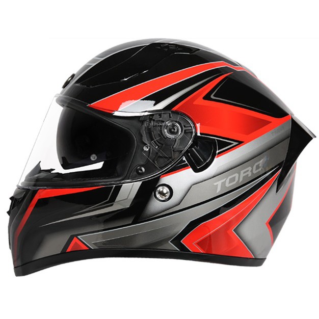 【極度風速】TORC T15 雙鏡片全罩式安全帽 紅引力 亮光紅銀黑進口帽 DOT ECE T-15