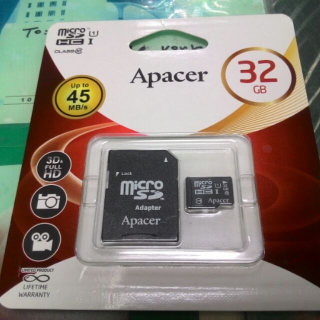 Apacer 32GB MicroSHDC UHS-I Class10 micro sd 卡