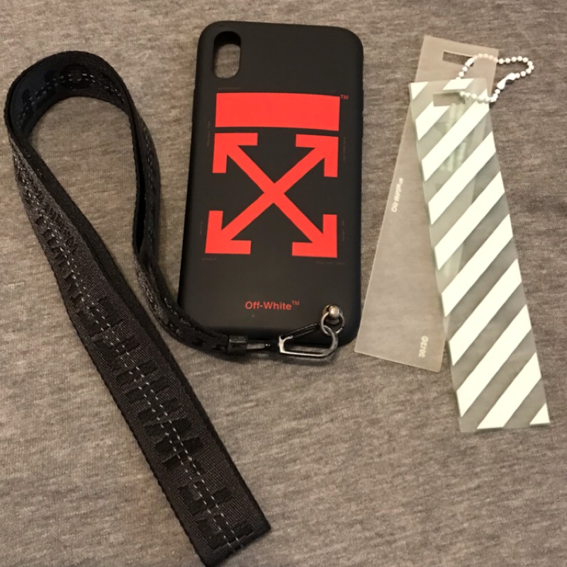 原蚤の市® #二手 off-white iPhone X 手機殼 黑/紅  二手精品 二手良品