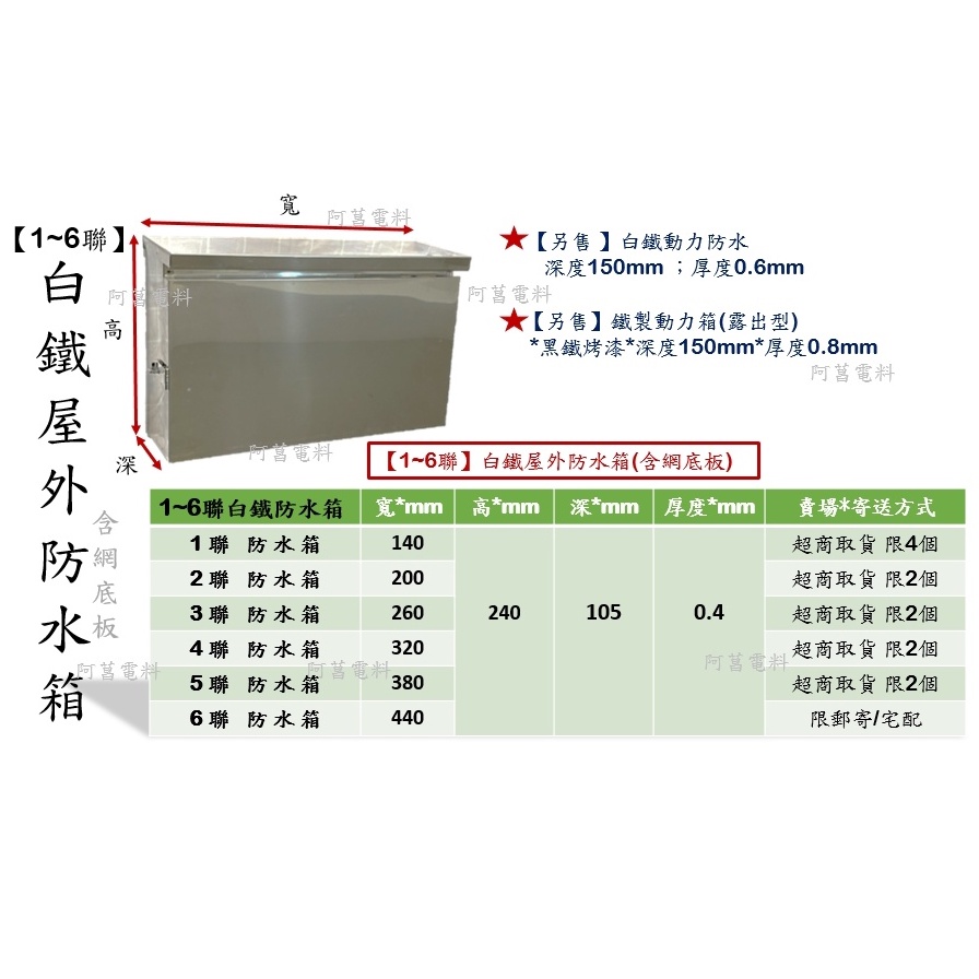 【小尺寸/可超商取貨】白鐵屋外防水箱 白鐵防水箱 不鏽鋼防水箱 白鐵箱 開關箱 動力箱 電信箱【賣場另售大尺寸*需郵寄】