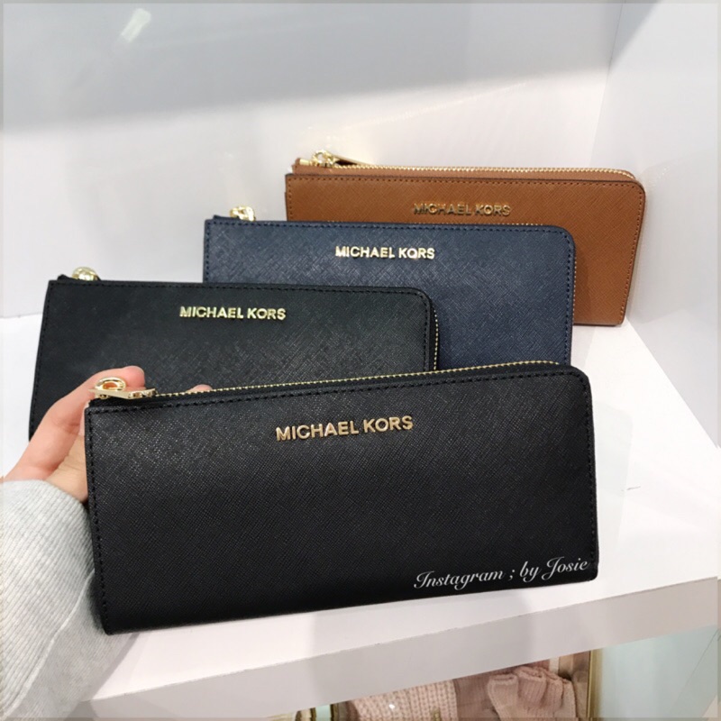 【現貨】美國代購 🇺🇸 Michael Kors MK 專櫃款 防刮 皮革 L型 拉鍊 長夾 皮夾