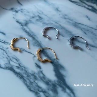 Ivón Accessory - 你的側臉 金屬風 耳環 Face In Profile Earrings