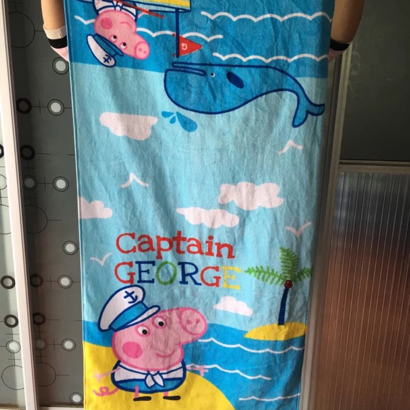 ［現貨］可愛卡通人物 佩佩豬 喬治 獨特吸水棉 毛巾 浴巾 沙灘巾 peppa pig Gorge 交換禮物 生日禮物