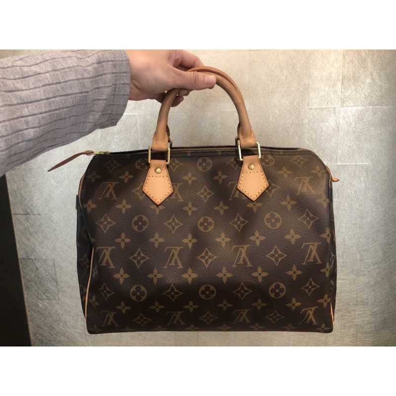 N新上架(二手)LV-經典原花SPEEDY30手提包-M41526.AA0055