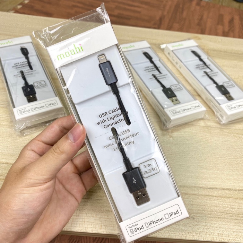 [現貨販售]Moshi Lightning USB 蘋果 充電線 傳輸線 1M Apple 官方認證