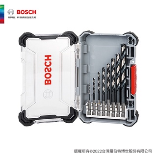 BOSCH 博世 8件組 HSS 鐵工鑽頭 4分之1英吋六角柄 實用盒裝(2-10 mm)