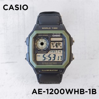 【無限精品 REMIX】 AE-1200WHB-1B 十年電力世界時間黑帆布錶帶款