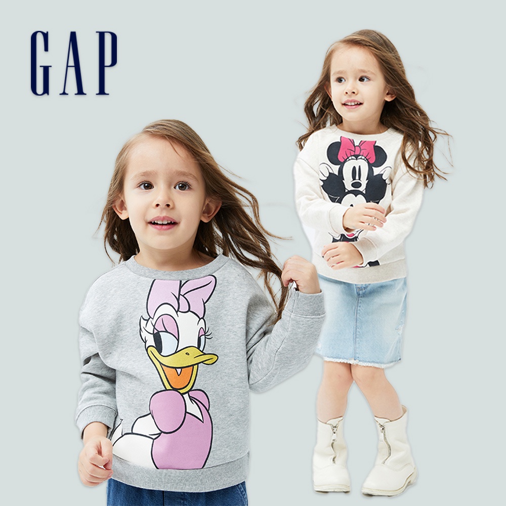 Gap 女幼童裝 Gap x Disney迪士尼聯名 印花刷毛大學T-多色可選(731718)