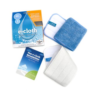 英國e-cloth 拖布超值包(除菌抗過敏藍布+靜電除塵白布)
