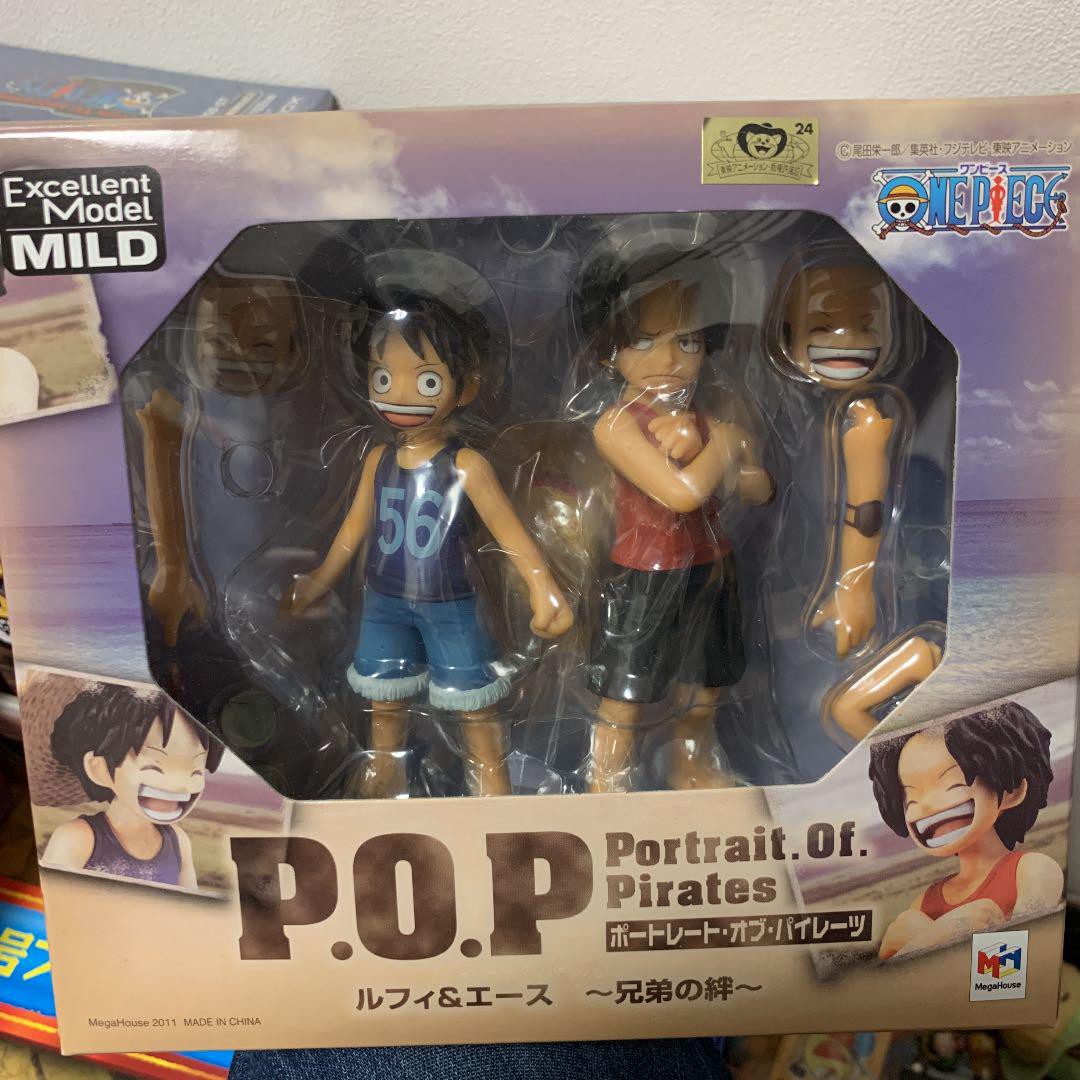 日本直送二手one Piece 航海王模型艾斯魯夫 蝦皮購物
