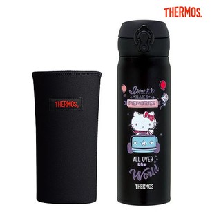 (公司貨) Thermos 膳魔師 不銹鋼保溫瓶 絶版黑 KITTY 紫色旅遊 保溫杯 JNL-502KT 500ml