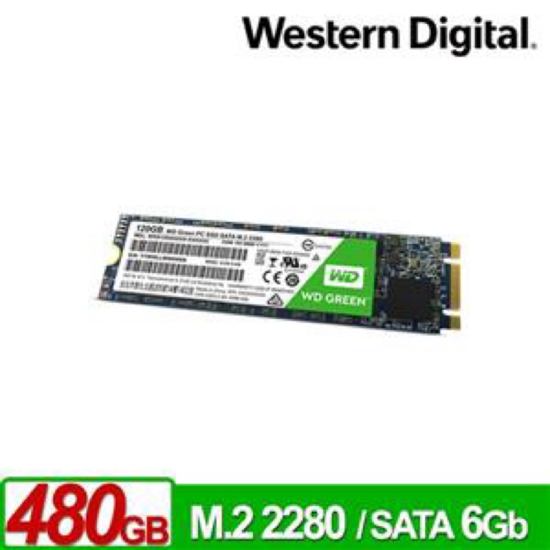 WD SSD 480GB M.2 2280 SATA 固態硬碟(綠標)