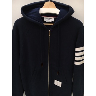 頂級1:1復刻 Thom Browne navy hoodie 針織外套 連帽外套 外套 夾克 海軍藍 深藍 過驗款