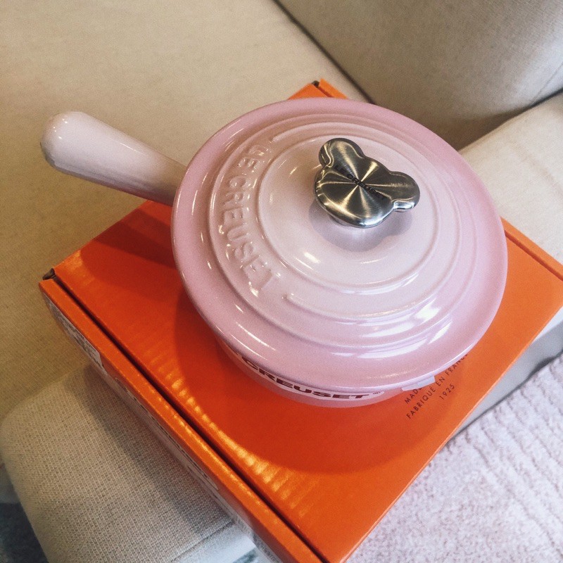 le creuset 小熊頭 單柄 醬汁鍋 貝殼粉 16cm