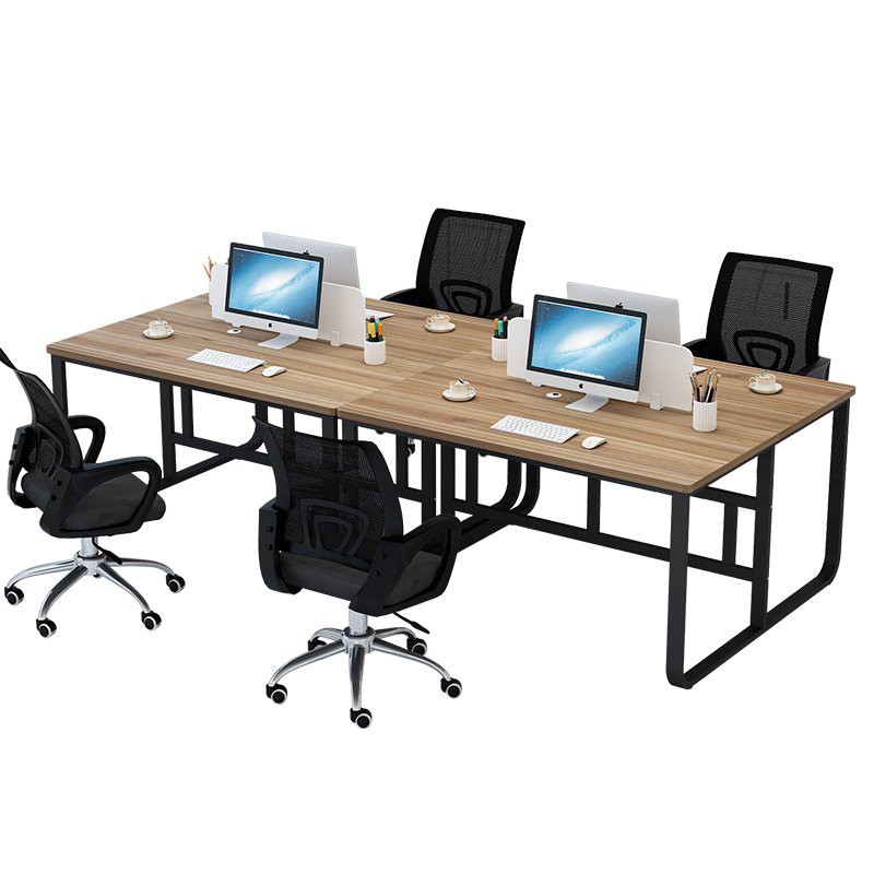 職員電腦辦公桌辦公室員工雙人四人工位桌椅組合簡約現代工作桌子 P3a4