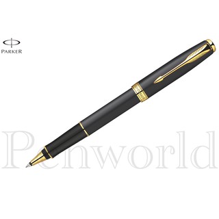 【Penworld】法國製 PARKER派克 商籟霧黑金夾鋼珠筆 P0817960