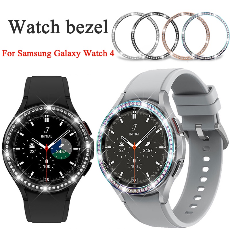 三星 Galaxy Watch 4 40 毫米 44 毫米金屬邊框手錶膠蓋 Galaxy Watch 錶帶 4 clas