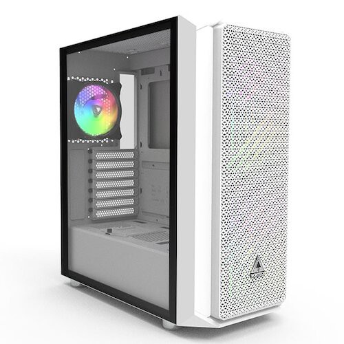 MONTECH(君主) Air X WHITE 玻璃透測電腦機殼 (白) (內附20cm*2+12cm*1 RGB風扇)