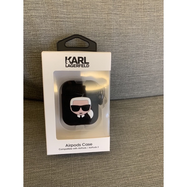 正版AirPods Case  Karl lagerfeld/AirPods 2卡爾老佛爺耳機盒 收納盒 保護套