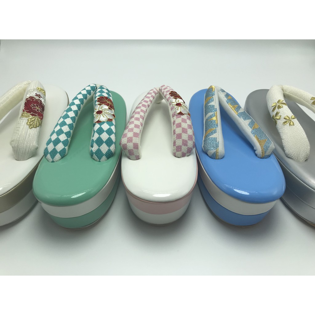 日式女木屐二段草履和服浴衣鞋人字拖cos鞋刺繡非jk花朵甜美草屐新品優選 蝦皮購物