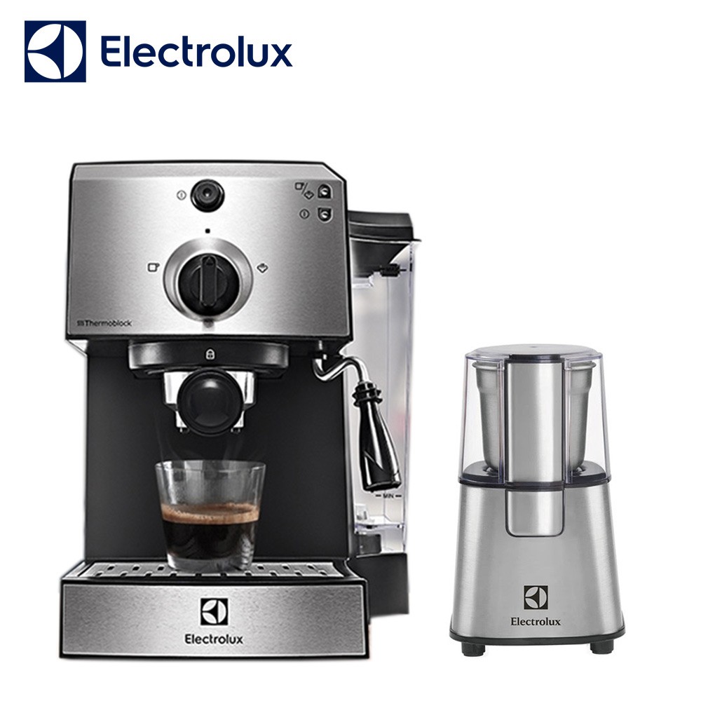 Electrolux 伊萊克斯 15 Bar半自動義式咖啡機 E9EC1-100S 附磨豆機 廠商直送