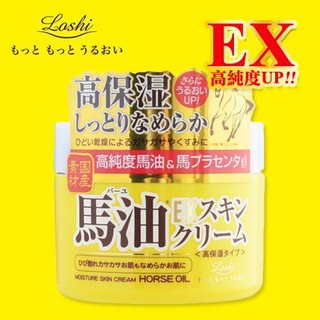 日本 Loshi 馬油 EX 高保濕 護膚霜100g
