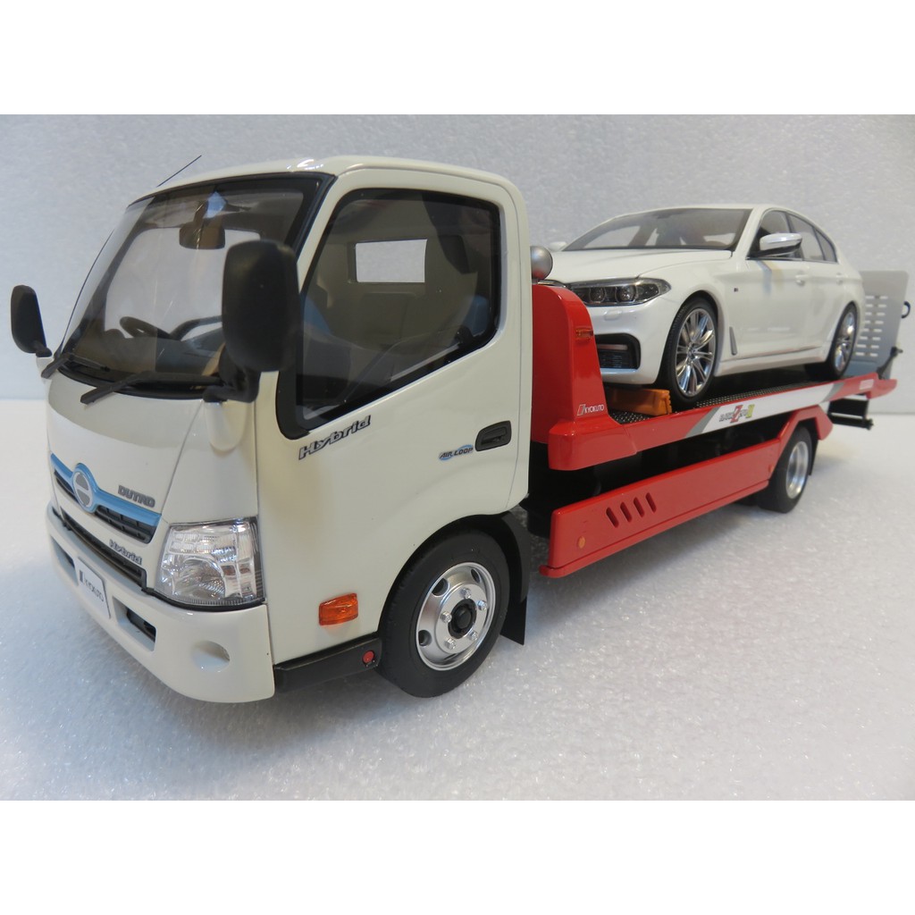 宗鑫# Kyosho KSR18040W Hino Kyokuto Flatop Zero Ⅱ 拖板車 白色