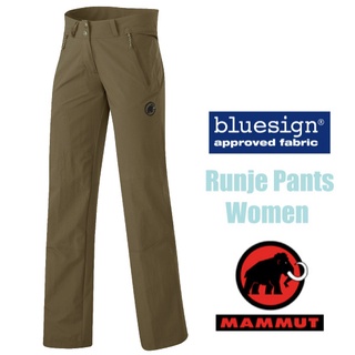 【MAMMUT 長毛象】女款極輕量4向彈性抗UV透氣快乾排汗長褲Runje Pants/ 燧石褐_06822