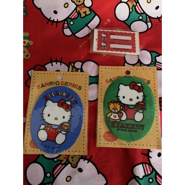 日本帶回三麗鷗授權正品哈囉凱蒂貓 hello kitty Sanrio 小熊 咖啡 綠色款 熨斗燙