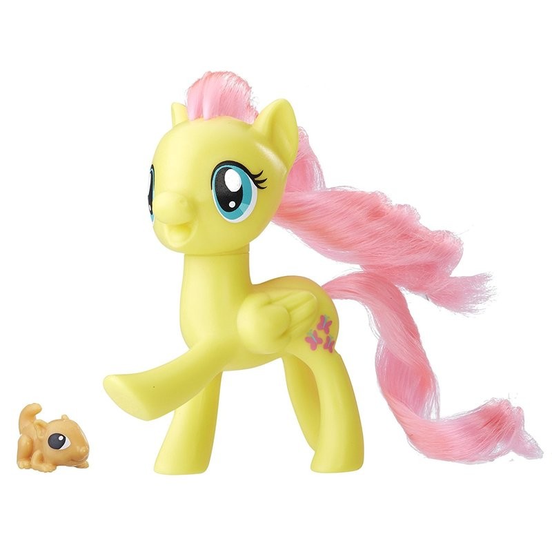 《JOJO模型玩具》《彩虹小馬 Fluttershy 黃 3吋 基本小馬 全新正版》現貨