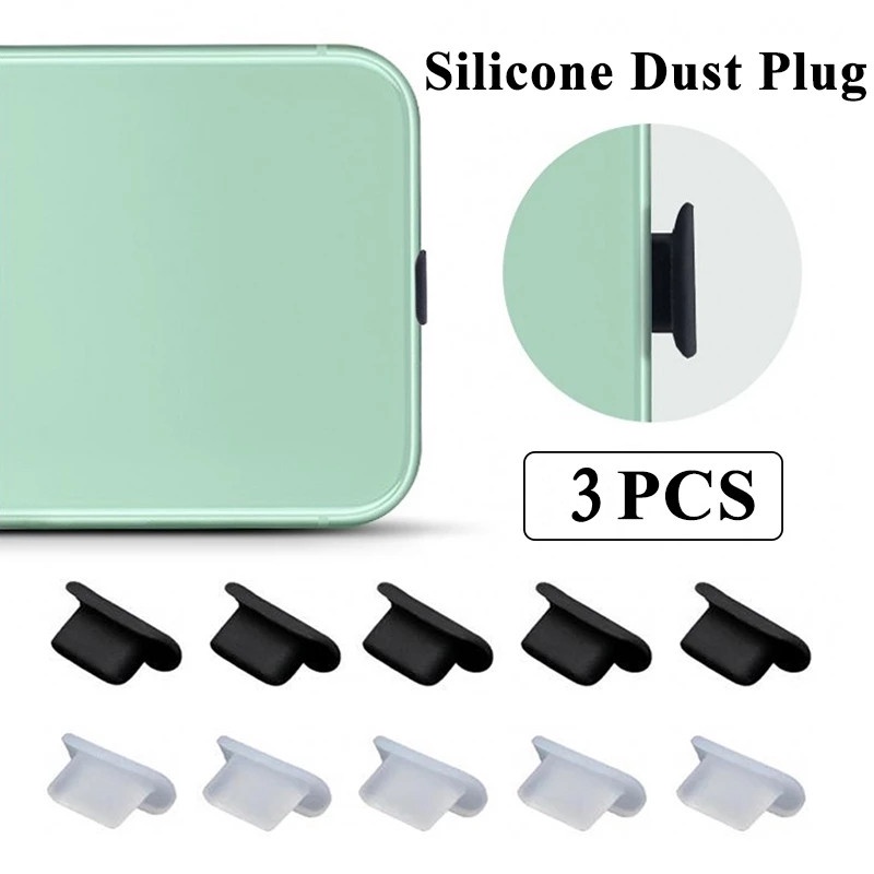 3pcs 矽膠電話防塵塞 Type-C Micro USB 充電端口橡膠防塵蓋, 用於智能手機 Accesorios