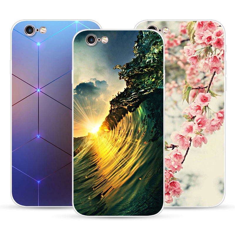 苹果iphone 6s Plus Tpu彩绘手机壳可爱卡通彩绘防摔保护套 蝦皮購物