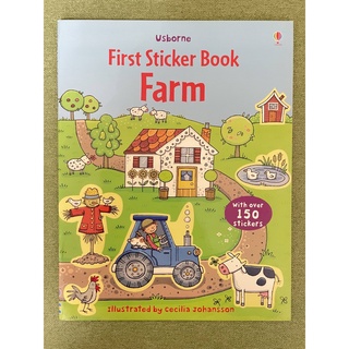 Usborne First sticker book Farm 超過150張貼紙，邊貼邊學英文(農場動物、物品)