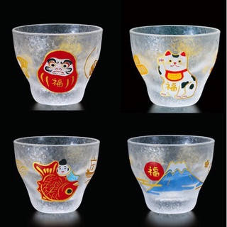 【現貨】日本直送 日本製 Maneki Neko 空運來台 達摩玻璃杯｜ 招財貓 富士山 馬克杯 清酒杯 艾樂屋