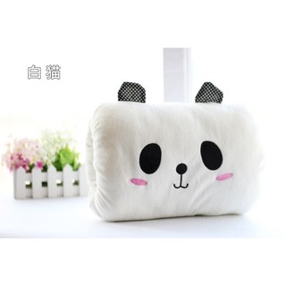 ☆孟之坊婚禮精品舘☆“白貓”卡通暖手抱枕．靠枕．動物枕．汽車．頸枕．午安枕．腰枕．午睡枕